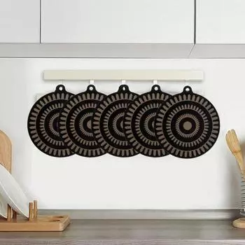 Термохромный силиконовый коврик для защиты индукционной варочной поверхности, индикатор нагрева, легкоочищаемый, нескользящий многоцелевой коврик для индукционных варочных поверхностей, защита плиты 22cm