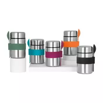 Термоизолированная банка для еды из нержавеющей стали 304 объемом 400 мл, без содержания бисфенола А, двухслойная, для лучшего сохранения тепла, сохранения свежести блюд 500ml
