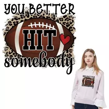 Термоклеящиеся нашивки для одежды, термопресс для американского футбола, аппликации, Parches Ropa, толстовки «сделай сам», футболка, наклейки для одежды в полоску