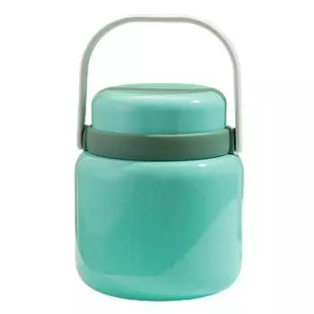 Термоконтейнер для обеда, изолированная банка для пищевых продуктов с ручкой для переноски, пищевой класс, не содержит бисфенола А, герметичная пищевая продукция 500ML жёлтый