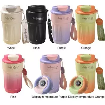 - Термокружка 420 мл из нержавеющей стали, герметичная бутылка для воды для горячих и холодных напитков Ordinary белый