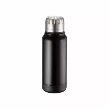 ТЕРМОКРУЖКА Бутылка из нержавеющей стали 190 мл Черная лакированная бутылка-зонтик Мини-БУТЫЛКА-ЗОНТИК [URUSHI MINI] UB19-UR