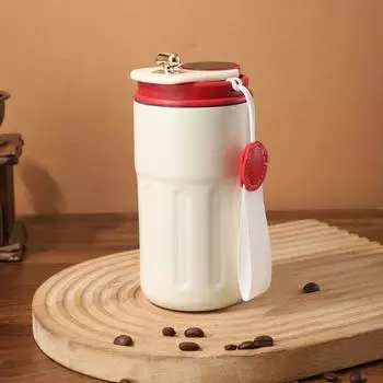 Термокружка для кофе из нержавеющей стали 304, умная кофейная чашка высокой ценности, офисная чашка для молока, подарочная чашка 450ml красный