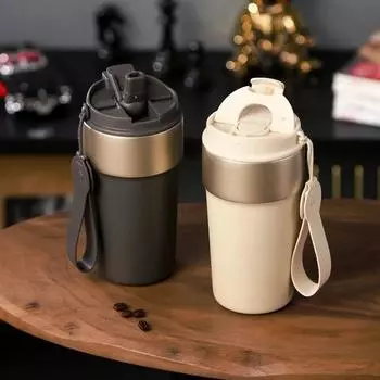 Термокружка для кофе из нержавеющей стали 316 для переноски напитков, кофейная посуда, чашки для кофе и чая, термос-бутылка, кружка для эспрессо 500ml чёрный