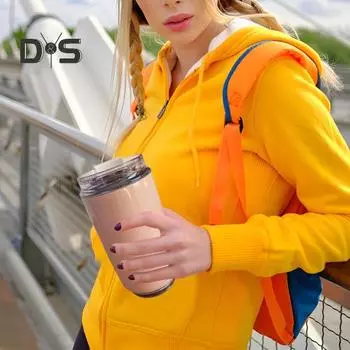 Термокружка для кофе объемом 320 мл, герметичная, изолированная, дорожная кружка, нескользящая, для горячей и холодной воды, нержавеющая сталь, переносная дорожная посуда для напитков серый