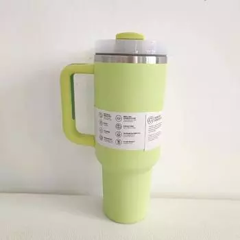 Термокружка для кофе с трубочкой из нержавеющей стали с вакуумной изоляцией, 40 унций, термокружка для путешествий со льдом для рождественских подарков на открытом воздухе 40OZ