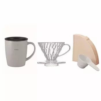 Термокружка HARIO V60 Dripper, набор, серый VDSM-2424-GR серый