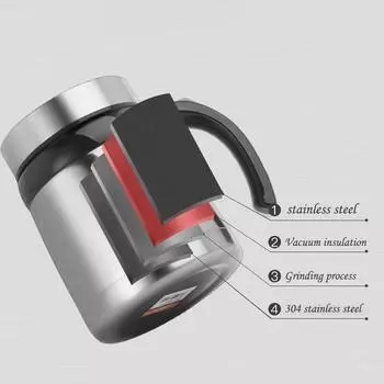 Термокружка из нержавеющей стали 304, кофейная чашка, переносная автомобильная термокружка, дорожные кружки с крышкой, противоожоговая посуда для напитков 1pcs