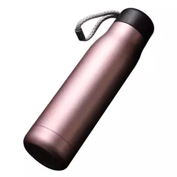 Термокружка из нержавеющей стали 420/550 мл, термос для воды со спиральной крышкой, герметичная термокружка для путешествий 420ml розы красного