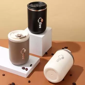 Термокружка из нержавеющей стали объемом 500 мл с трубочкой, герметичная, с двойными стенками, вакуумная, с термоизоляцией, дорожная бутылка для воды 500ML