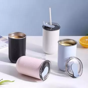 Термокружка MeyJig, бутылка для воды, кружка из нержавеющей стали для кофе/молока, изолированная бутылка для питья, портативная кружка чёрный