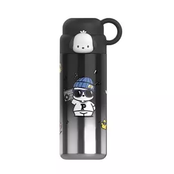 Термокружка с соломинкой, бутылка для воды, термобутылки из нержавеющей стали 316, кофейный питчер 460 мл One Size чёрный