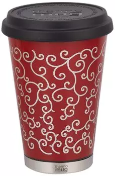 ТЕРМОКРУЖКА Стакан из нержавеющей стали с крышкой Arabesque 300 мл URUSHI MOBILE TUMBLER MINI 1 шт. 1 шт. (киноварь) [Лак] УМ-МБ