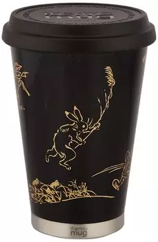 ТЕРМОКРУЖКА Стакан из нержавеющей стали с крышкой Chojugiga 300 мл URUSHI MOBILE TUMBLER MINI 1 шт. 1 шт. (черный) [Лак] УМ-МБ