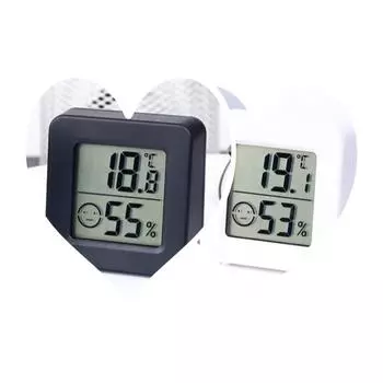 Термометр Датчик влажности для дома Мини Точность Цифровая метеостанция для помещений Измерение температуры Монитор чёрный
