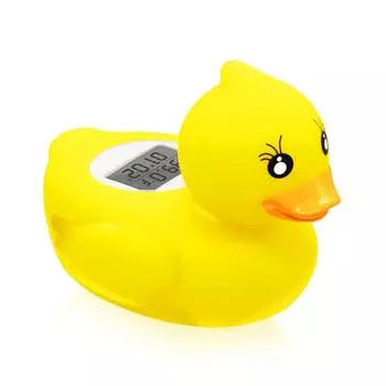 Термометр для детской ванны - цифровой термометр для температуры воды и комнатный термометр, плавающая игрушка-утка для бассейна для ванны для малышей 10.65*7.84*7.46cm жёлтый