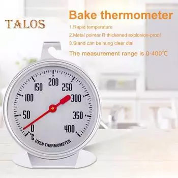 Термометр для духовки, долговечный, термостойкий, полезный, эффективный, не требует батарейки, термометр для духовки для барбекю серебряный