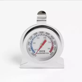 Термометр для духовки из нержавеющей стали, 300 C/600 F, мини-циферблат, измеритель температуры, прибор для еды, мяса, кухонные инструменты, духовка, плита, гигрометр серебряный