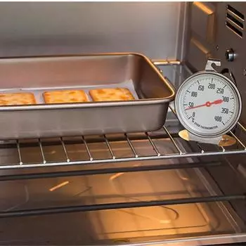 Термометр для духовки из нержавеющей стали может предотвратить растрескивание и поломку. Контроль времени. Компактный мини-циферблат из нержавеющей стали.