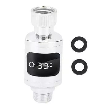 Термометр для душа из нержавеющей стали, водонепроницаемый светодиодный цифровой дисплей, монитор температуры воды в кране
