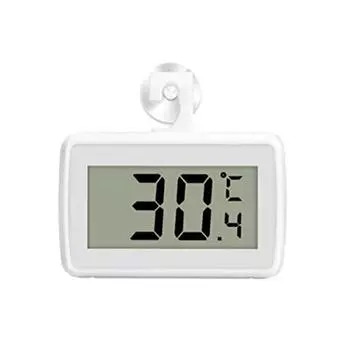 Термометр для холодильника Цифровой водонепроницаемый термометр Холодильник и термометр для холодильника, откалиброванный с большим светодиодным дисплеем, три режима подвешивания и стояния 7x170x8cm