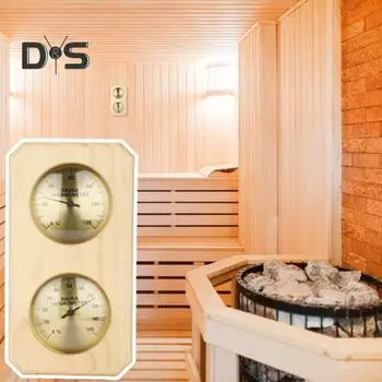 Термометр для сауны Большой экран Батарея не требуется Высокоточный настенный мониторинг температуры 2-в-1 Цифровой термометр для сауны Гигрометр A