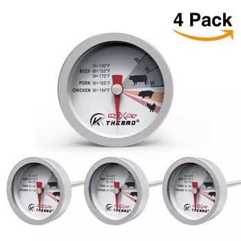 Термометр для стейка и барбекю, термометр для мяса из нержавеющей стали, измеритель температуры, измеритель для приготовления пищи, кухонные принадлежности 60–90 °C/140–190 °F