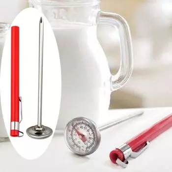 Термометр из нержавеющей стали -10~120 ° C Датчик температуры пищи Указатель термометра Кофе красный