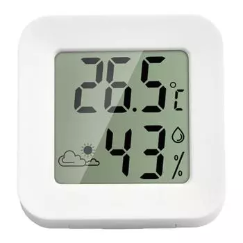 Термометр измеритель влажности для помещений мини ЖК-дисплей время температура для помещений