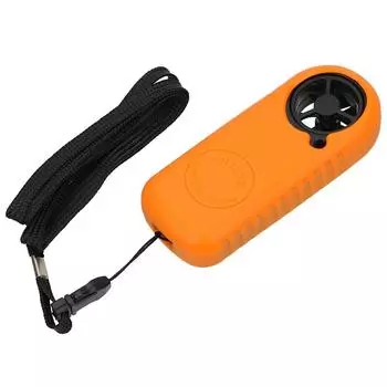 Термометр ветра, ручной анемометр, цифровой дисплей, измеритель скорости ветра 0-30 м/с, карманный смарт-датчик скорости ветра оранжевый