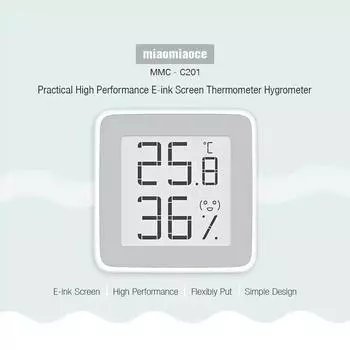 Термометр Xiaomi Miaomiaoce Датчик температуры и влажности с цифровым экраном E-ink на электронных чернилах