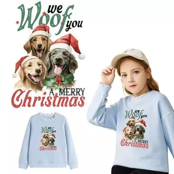 Термонаклейка Merry Christmas From Animals A-Level моющиеся виниловые толстовки своими руками топы термопресс термонаклейка на одежду
