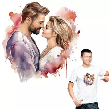 Термонаклейка Романтические влюбленные Толстовки Наклейки на одежду Футболки Parches Ropa Термопресс Аппликация DIY Термонаклейки