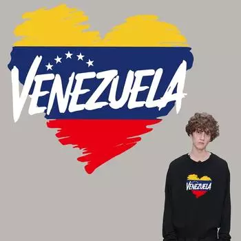 Термонаклейка Венесуэла Сердце Термопресс DIY A-Level моющиеся виниловые толстовки топы одежда наклейки