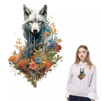 Термонаклейки Белый Волк DIY Термопресс Аппликации Parches Ropa Толстовки Футболки Одежда Наклейки Нашивки Для Одежды