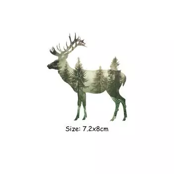 Термонаклейки для одежды Forest Goat Design Stickers Parches Ropa Heat Transfer Diy Clothes Stickers Iron-On Clothes