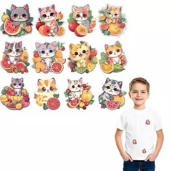 Термонаклейки Милый набор котов Наклейки Футболка DIY Термопресс Аппликация Parches Ropa Толстовки Наклейки для одежды Наклейки на заплатки с термоклеем