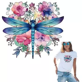 Термонаклейки Нашивки Стрекозы Термопресс DIY Виниловые A-Level Моющиеся Толстовки Топы Нашивки На Одежде Для Девочек Мальчиков Футболка