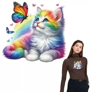 Термонашивки Милые наклейки для одежды для кошек Толстовки Термоаппликации с аппликациями Значки для одежды Ropa Diy Нашивки для кукол-питомцев