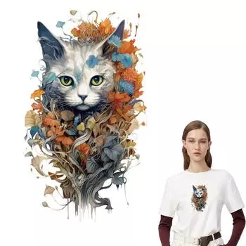 Термонашивки Наклейки для одежды с изображением кошек Наклейки Толстовки с капюшоном Наклейки Ropa для одежды Нашивки с аппликацией с помощью термопресса