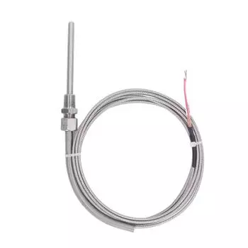 Термопара типа К 1/8 дюйма NPT 2M Линия Регулируемая длина пружины Датчик температуры с открытой изоляцией