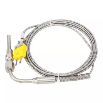 Термопара типа K EGT с резьбой 1/8 дюйма NPT, датчик температуры выхлопных газов из нержавеющей стали с открытым наконечником и 100cm/39.4in