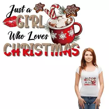 Термоперенос одежды для девочек, рождественские джинсы в полоску, термопресс, аппликация, аксессуары «сделай сам», наклейка, модные на заказ Parches