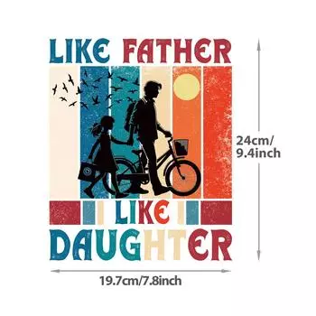 Термоперенос винила Отец Дочь Parches Ropa Футболка Термопресс Аппликация Толстовки Одежда Наклейки Сделай Сам Термоклеящаяся Одежда