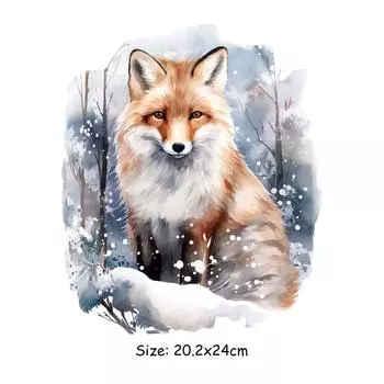 Термоперенос винила Зимний волк для футболки Термопресс Аппликация Толстовки Одежда Наклейка Diy Parches Ropa Iron On Patch