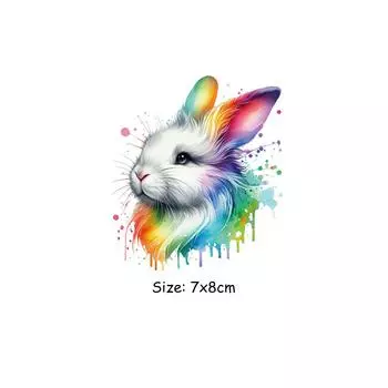 Термоперенос виниловых красок кролик Parches Ropa футболки одежда наклейки термопресс аппликация DIY толстовки термоперенос