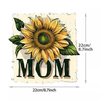 Термопереносные наклейки Mom Sunflower Наклейки на одежду Толстовки с капюшоном DIY Термопресс Аппликация Термонашивки Одежда Легкая печать
