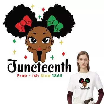 Термопереносные наклейки на одежду для черных девочек, футболка с термопрессом и аппликацией, толстовки с капюшоном Parches Ropa Diy, 3D наклейки, патч