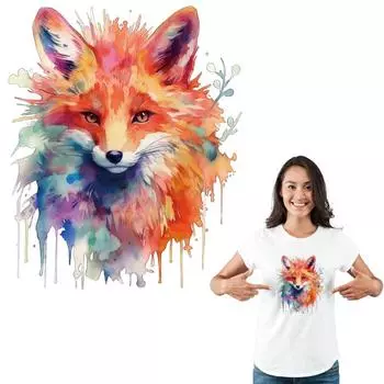 Термопереводная наклейка с изображением лисы, легкая печать, теплопередача, моющиеся, новые аксессуары для одежды «сделай сам», наклейки на нашивки для одежды, наклейки