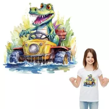 Термопереводные наклейки для одежды, моющиеся теплопередачи с милыми животными, аксессуары для одежды «сделай сам», новая термонаклейка поверх порошка